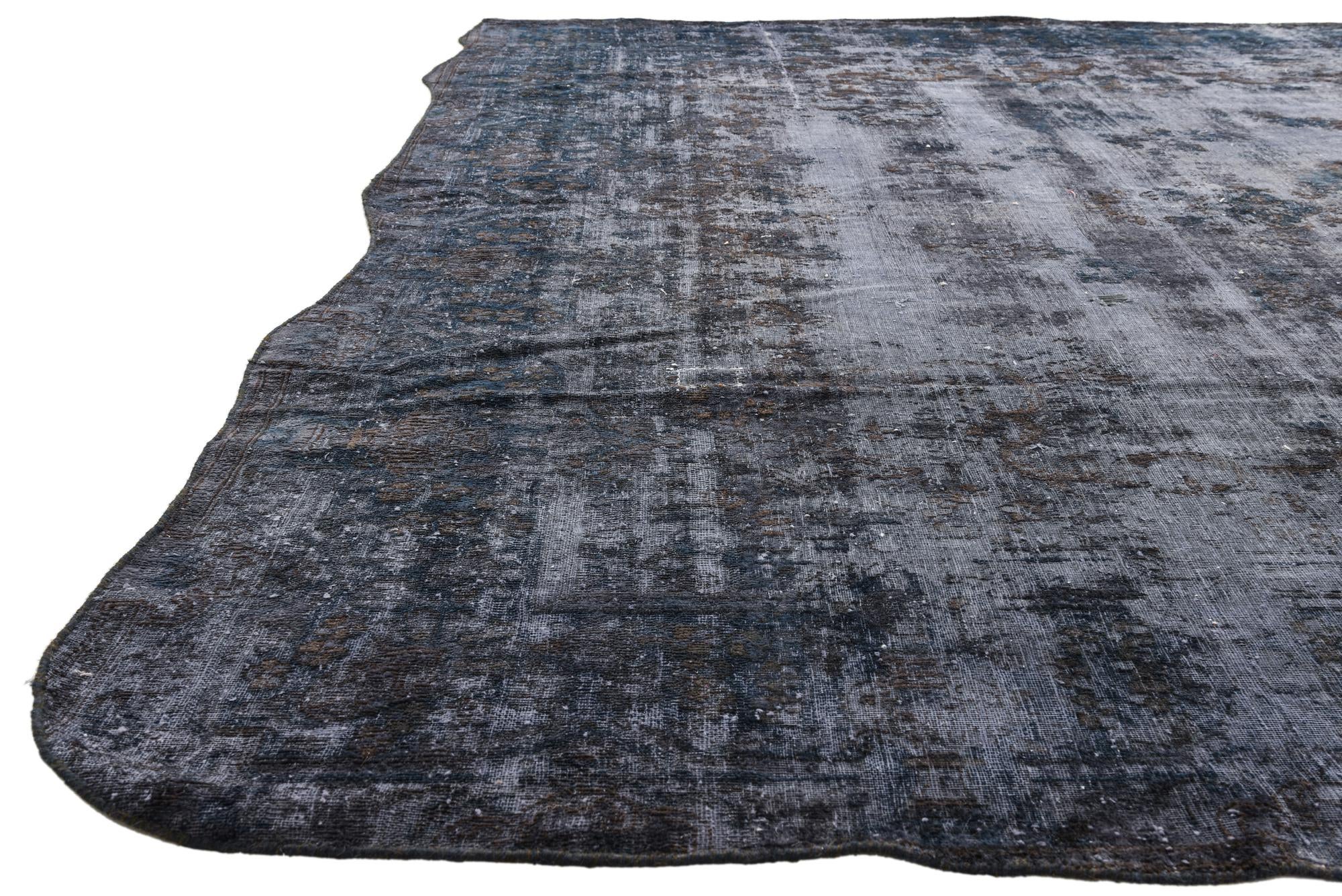 8' 8 x 12' Hand Knotted Ultra Vintage Persian Wool Rug