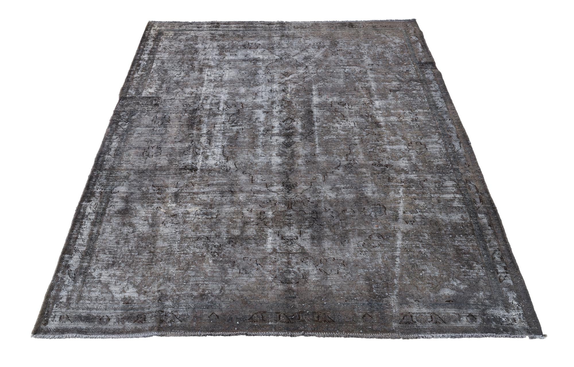 7' 4 x 9' 7 Hand Knotted Ultra Vintage Persian Wool Rug