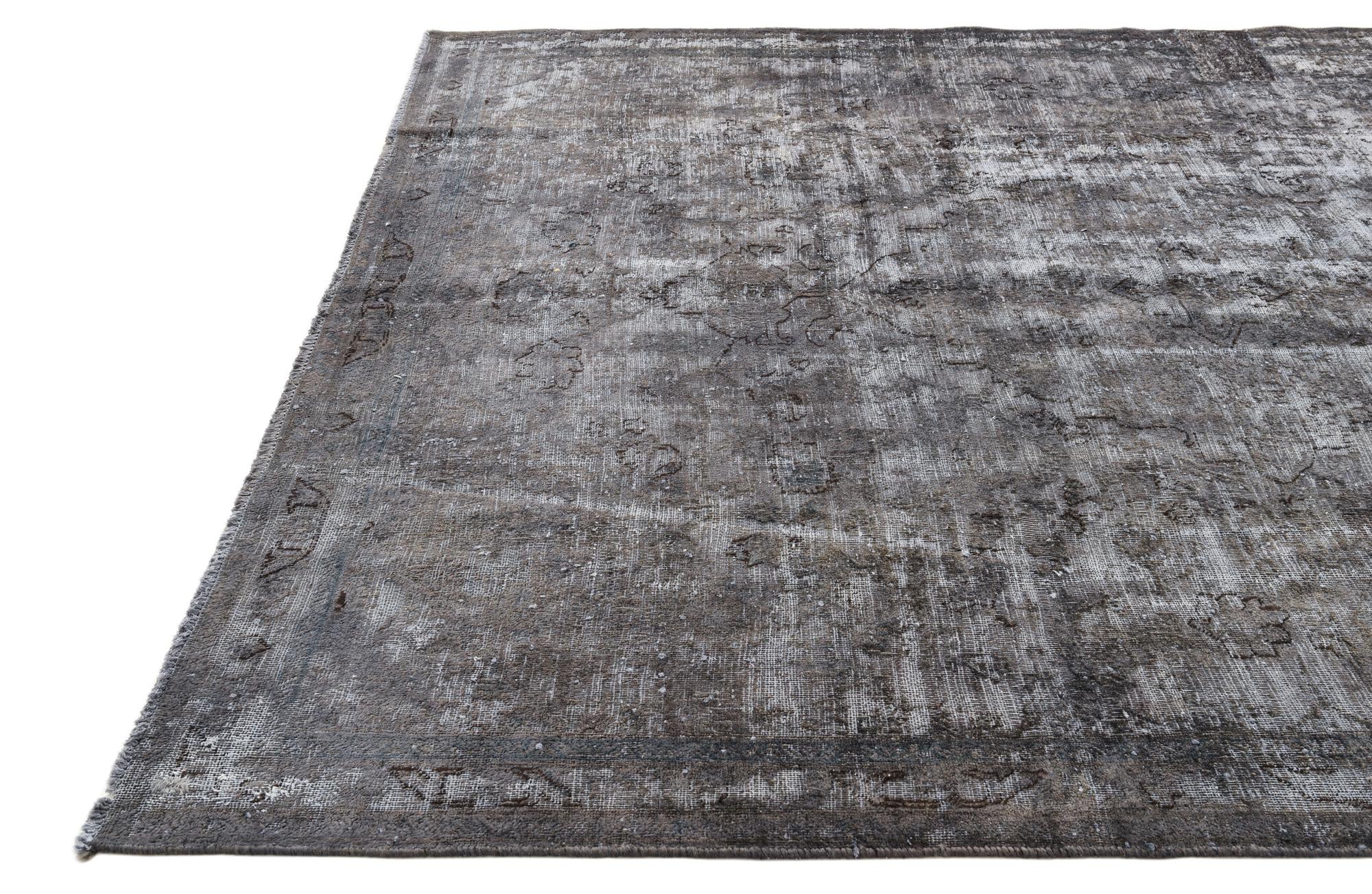7' 4 x 9' 7 Hand Knotted Ultra Vintage Persian Wool Rug