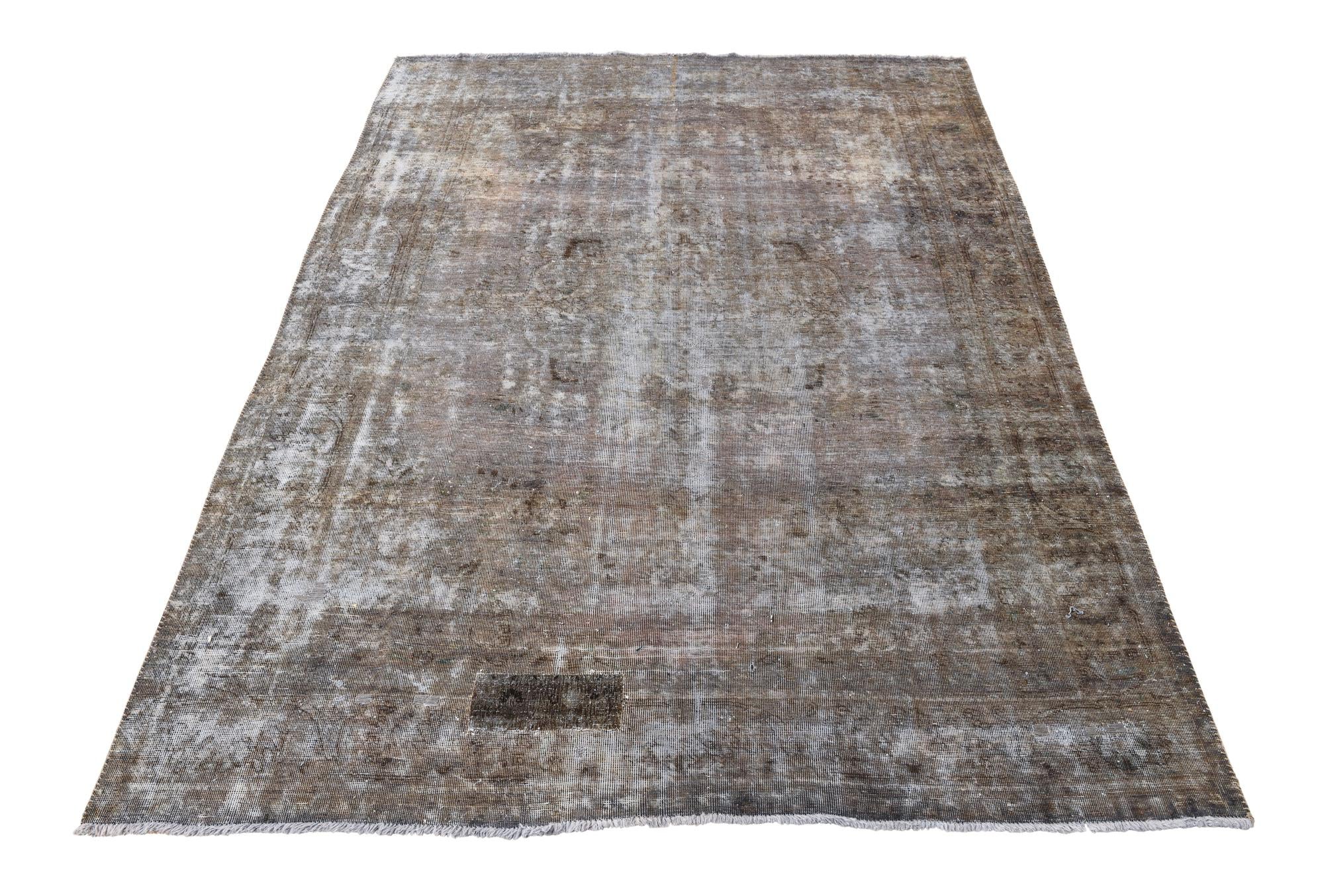 7' 8 x 11' 2 Hand Knotted Ultra Vintage Persian Wool Rug