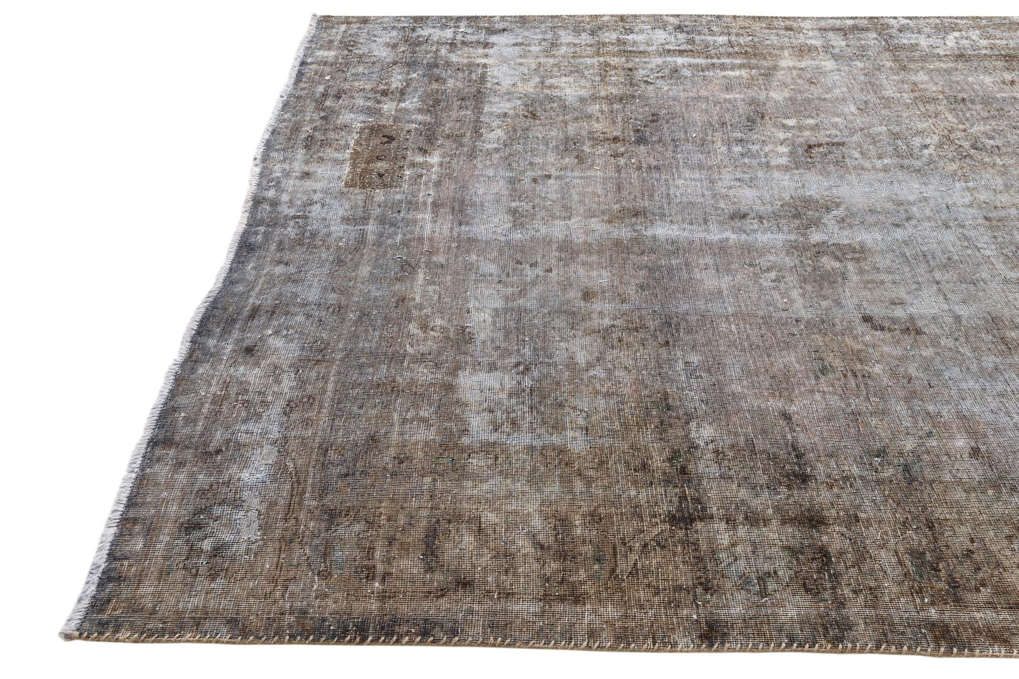 7' 8 x 11' 2 Hand Knotted Ultra Vintage Persian Wool Rug