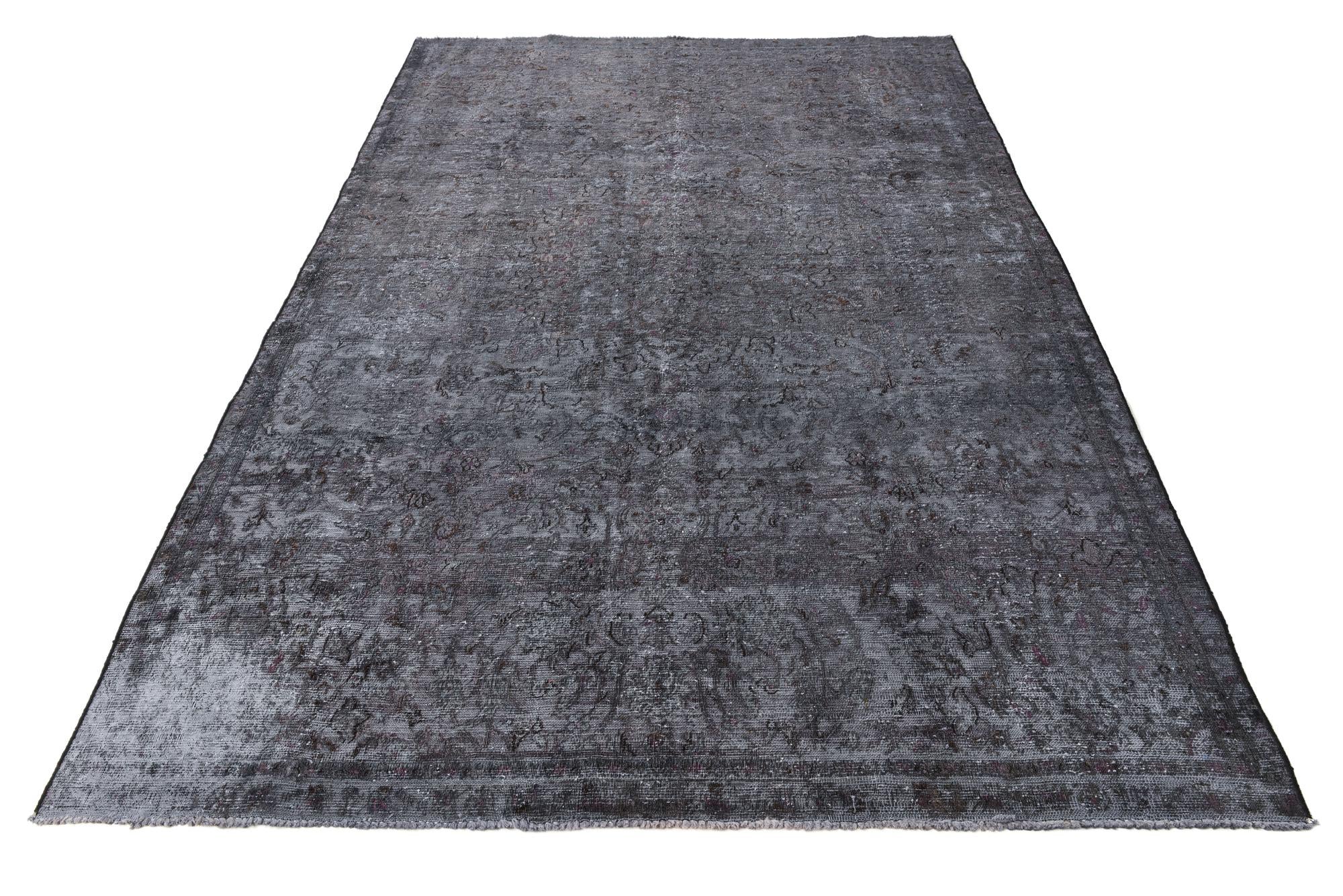 7' x 10' 6 Hand Knotted Ultra Vintage Persian Wool Rug