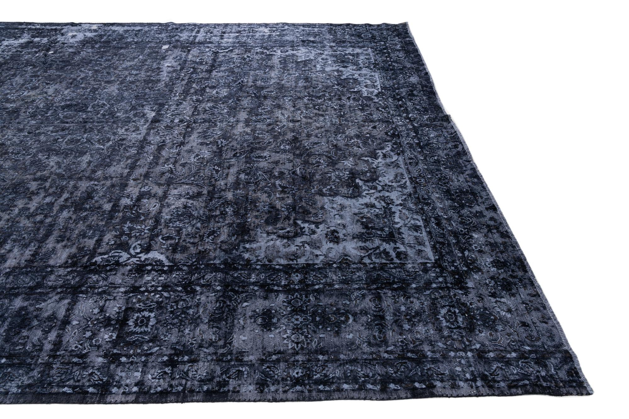 10' x 12' 9 Hand Knotted Ultra Vintage Persian Wool Rug