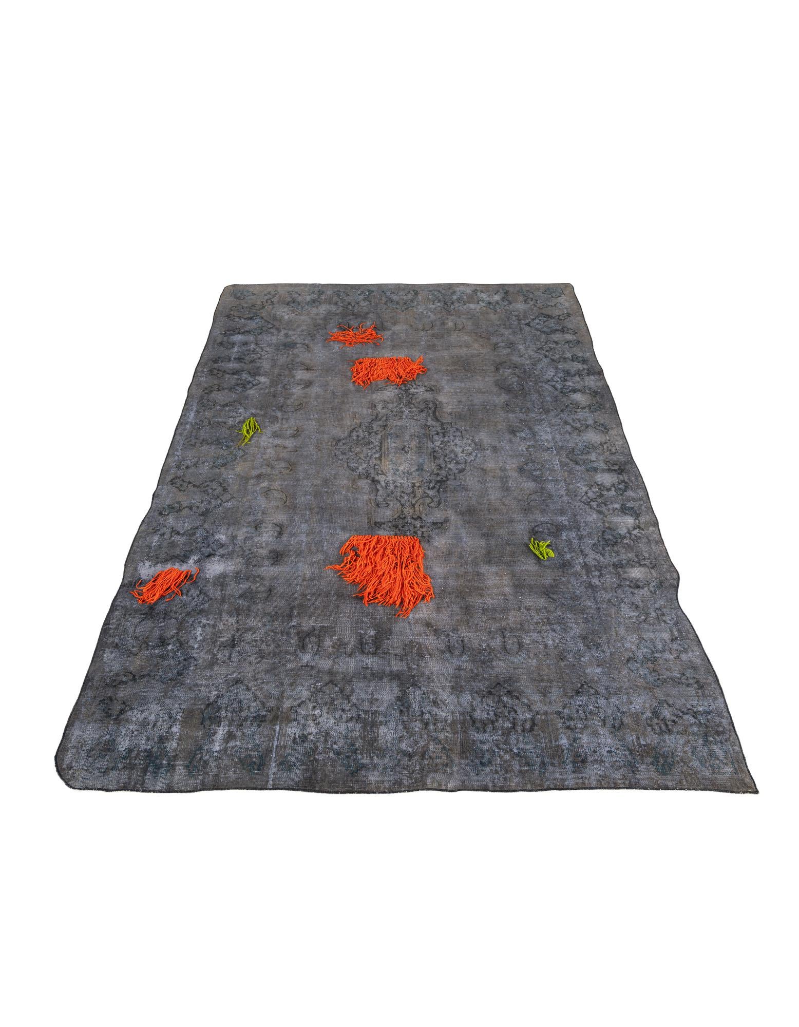 6' 8 x 10' Hand Knotted Ultra Vintage Persian Wool Rug