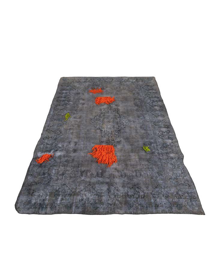 6' 8 x 10' Hand Knotted Ultra Vintage Persian Wool Rug