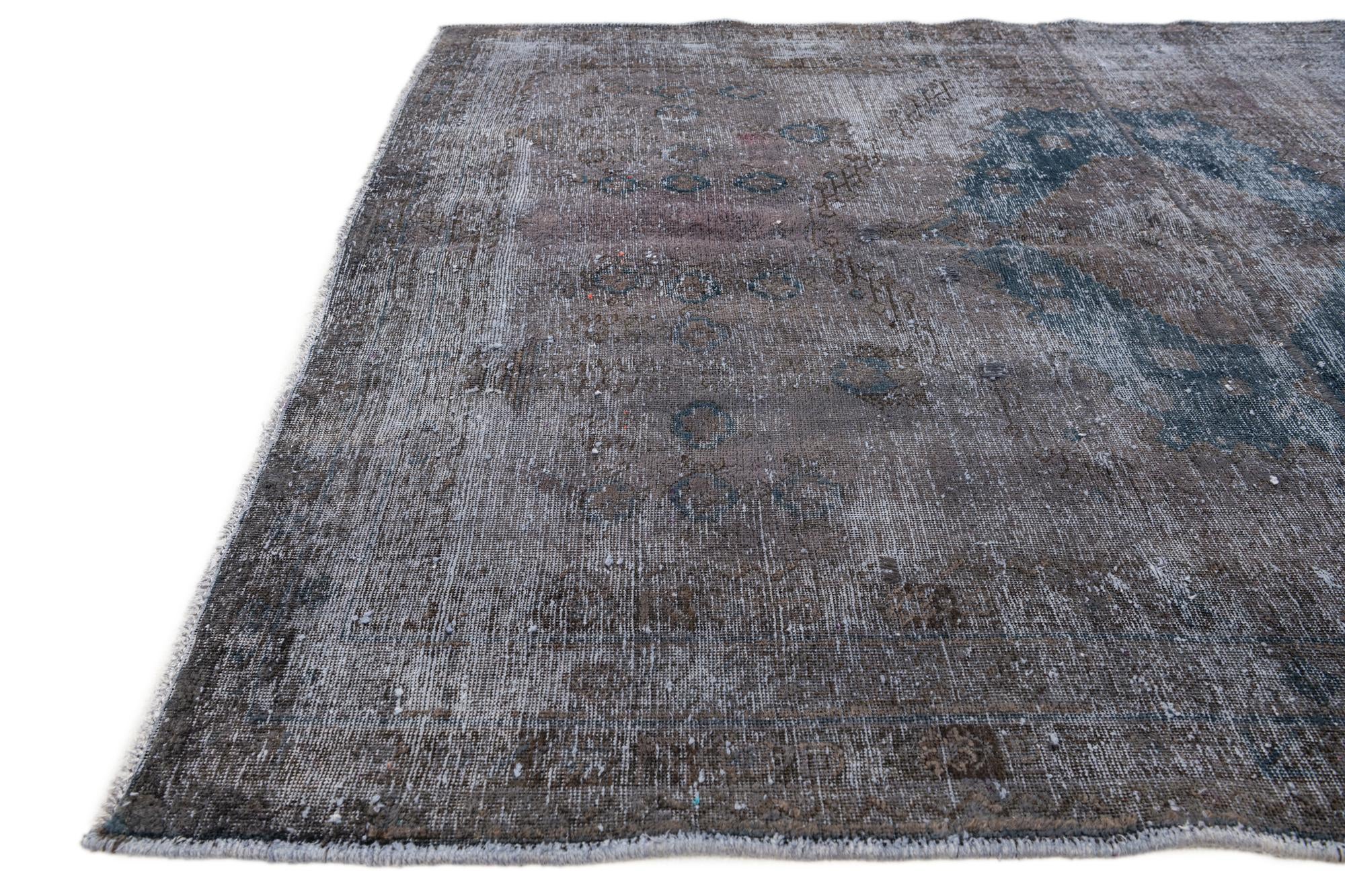 160cm x 210cm Hand Knotted Ultra Vintage Persian Wool Rug
