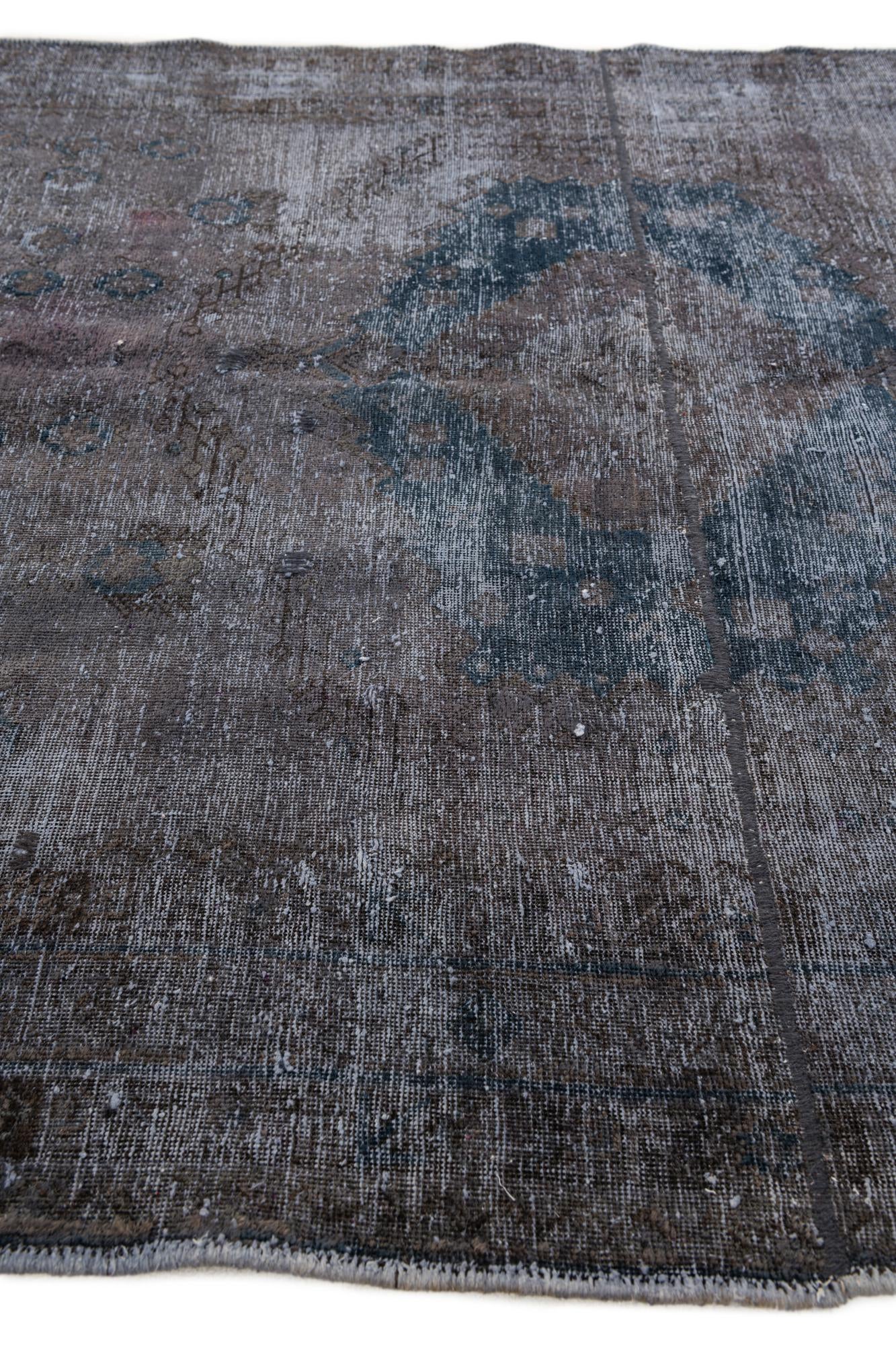 160cm x 210cm Hand Knotted Ultra Vintage Persian Wool Rug