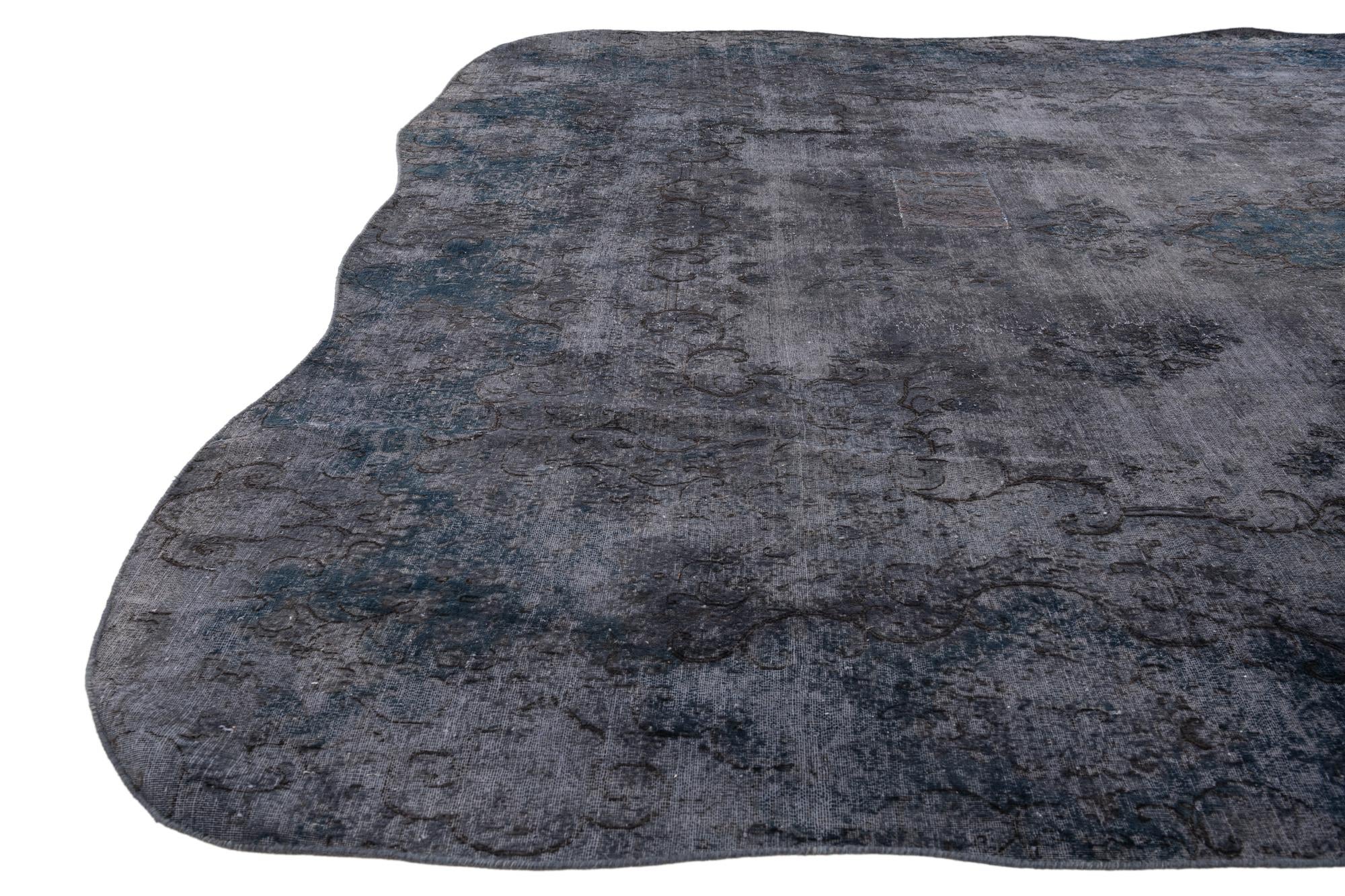 9' 3 x 13' 9 Hand Knotted Ultra Vintage Persian Wool Rug