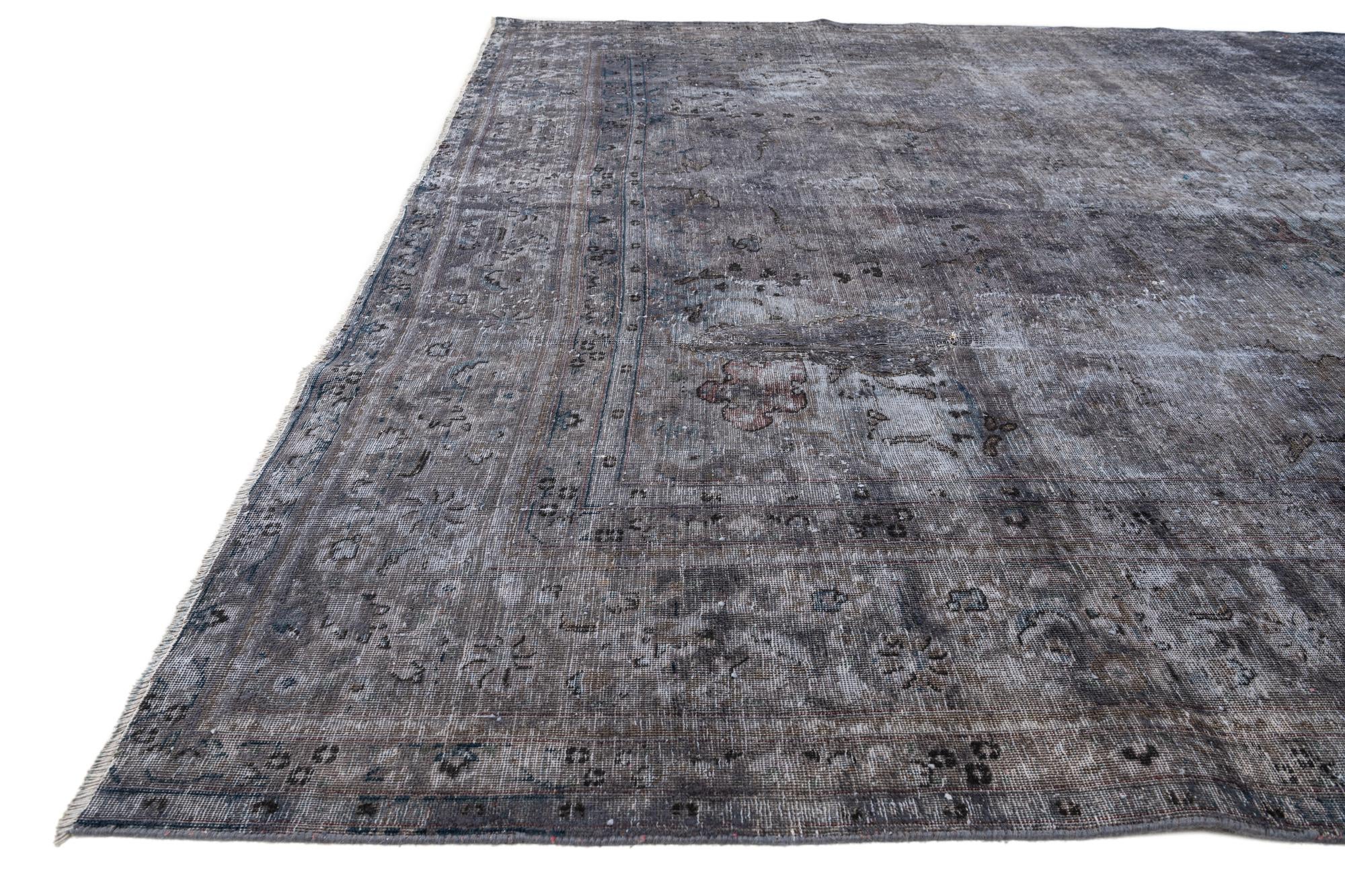305cm x 375cm anudado a mano Ultra Vintage Alfombra Persa Lana