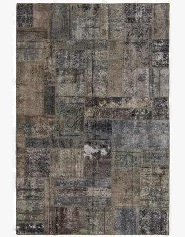 6' x 9' 1 Hand Knotted Ultra Vintage Persian Wool Rug