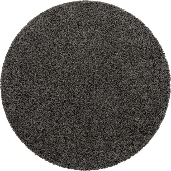 7' x 7' Solid Shag Round Rug