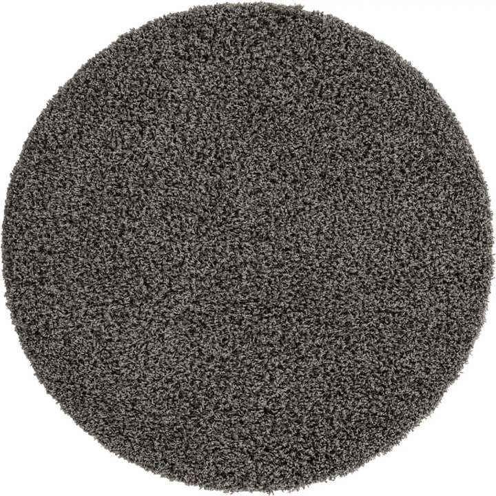 4' x 4' Solid Shag Round Rug