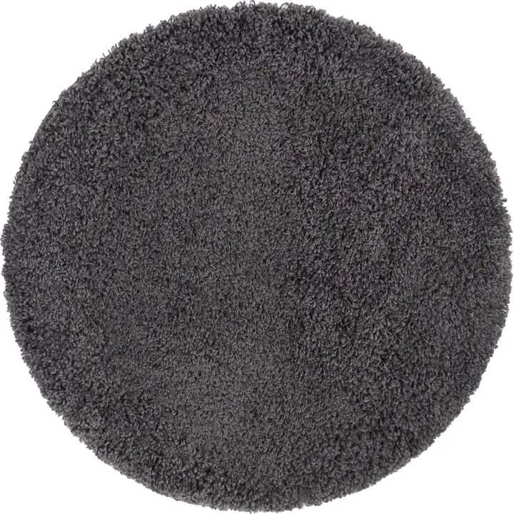 3' x 3' Solid Shag Round Rug