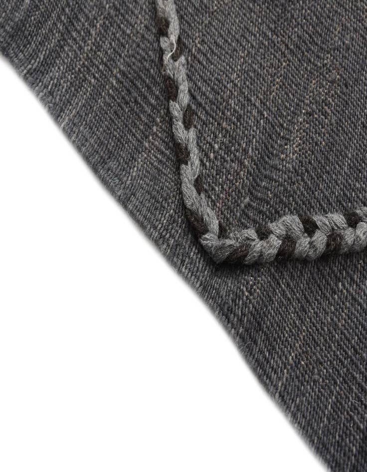 Detail image of 2' 7 x 9' 8  Hand Woven Kilim Modern Wool Runner Rug