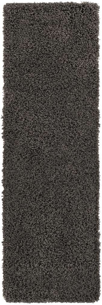 2' x 6' 5 Solid Shag Runner Rug