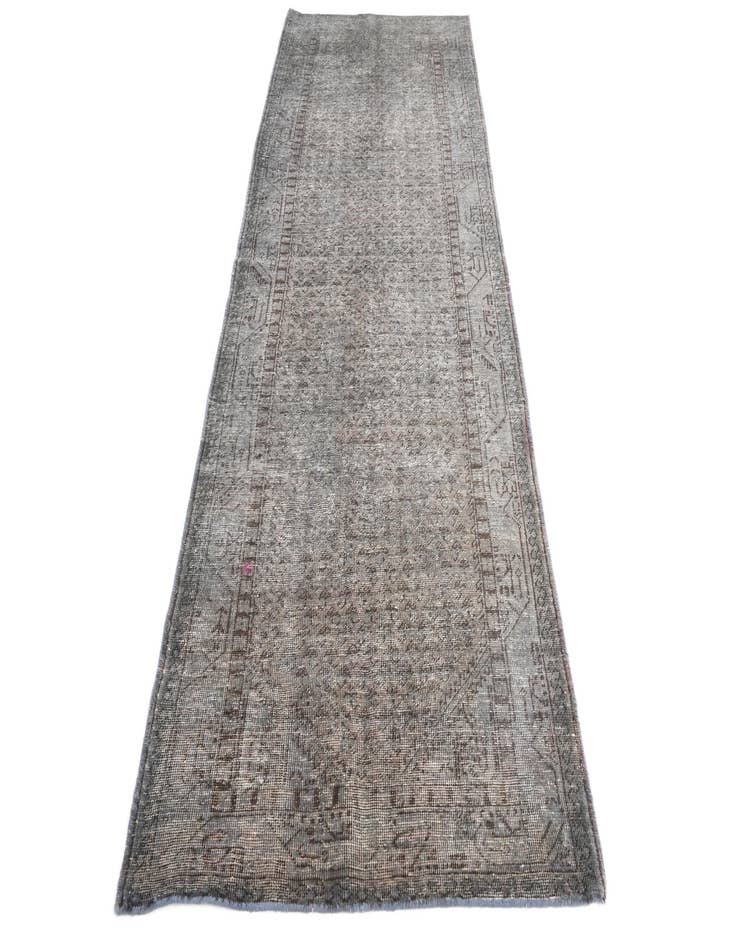 Detail image of 3' 5 x 10' 4 Hand Knotted Ultra Vintage Persian Wool Runner Rug