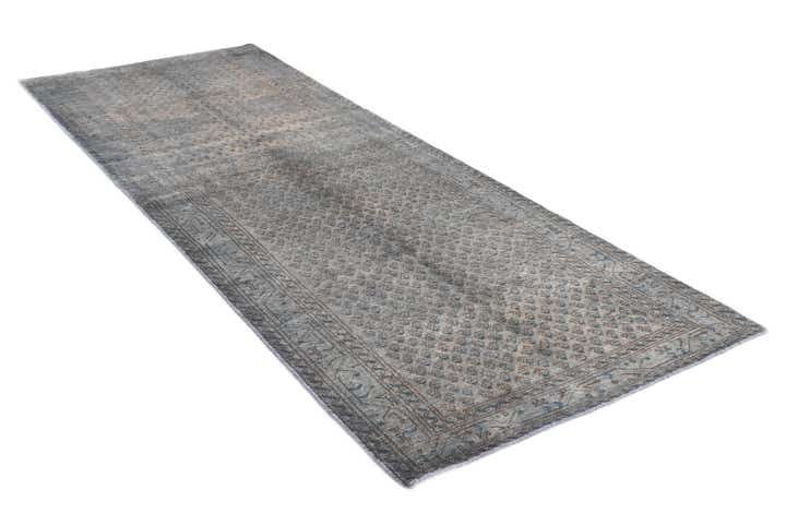3' 7 x 10' 8 Hand Knotted Ultra Vintage Persian Wool Runner Rug