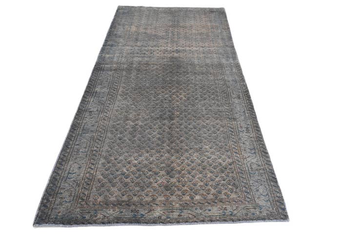 Detail image of 3' 7 x 10' 8 Hand Knotted Ultra Vintage Persian Wool Runner Rug