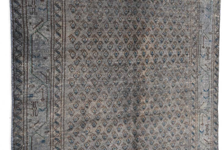 Detail image of 3' 7 x 10' 8 Hand Knotted Ultra Vintage Persian Wool Runner Rug