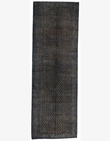 3' 7 x 10' 8 Hand Knotted Ultra Vintage Persian Wool Runner Rug