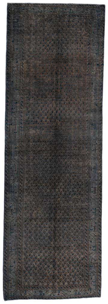 3' 7 x 10' 8 Hand Knotted Ultra Vintage Persian Wool Runner Rug