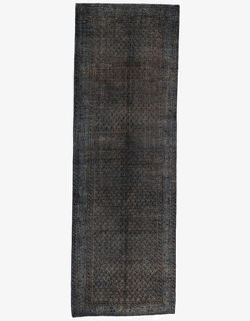 3' 7 x 10' 8 Hand Knotted Ultra Vintage Persian Wool Runner Rug