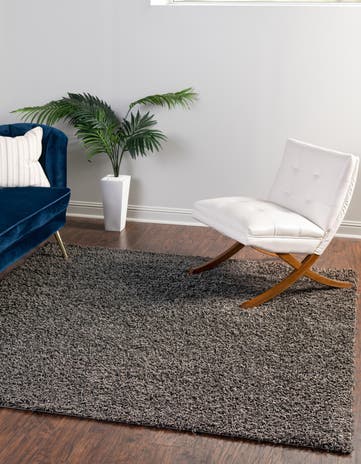 7' x 7' Comfort Solid Shag Square Rug