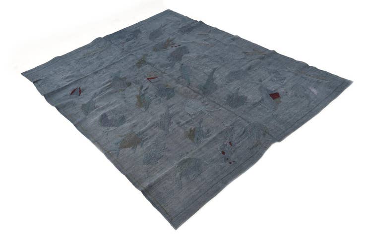 Detail image of 5' 1 x 6' 2 Hand Woven Kilim Suzani Wool Square Rug