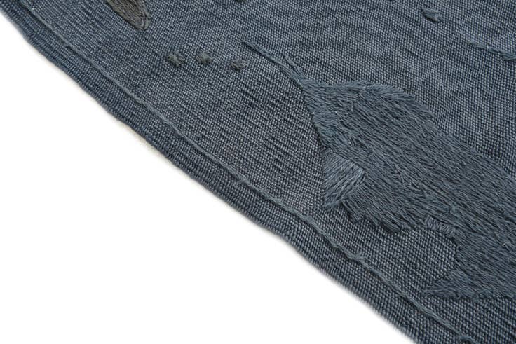 Detail image of 5' 1 x 6' 2 Hand Woven Kilim Suzani Wool Square Rug