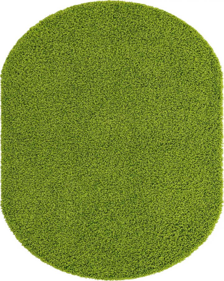 7' 10 x 10' Solid Shag Oval Rug