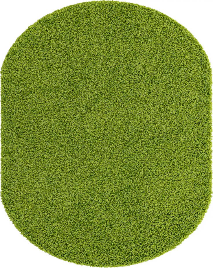 Detail image of 7' 10 x 10' Solid Shag Oval Rug