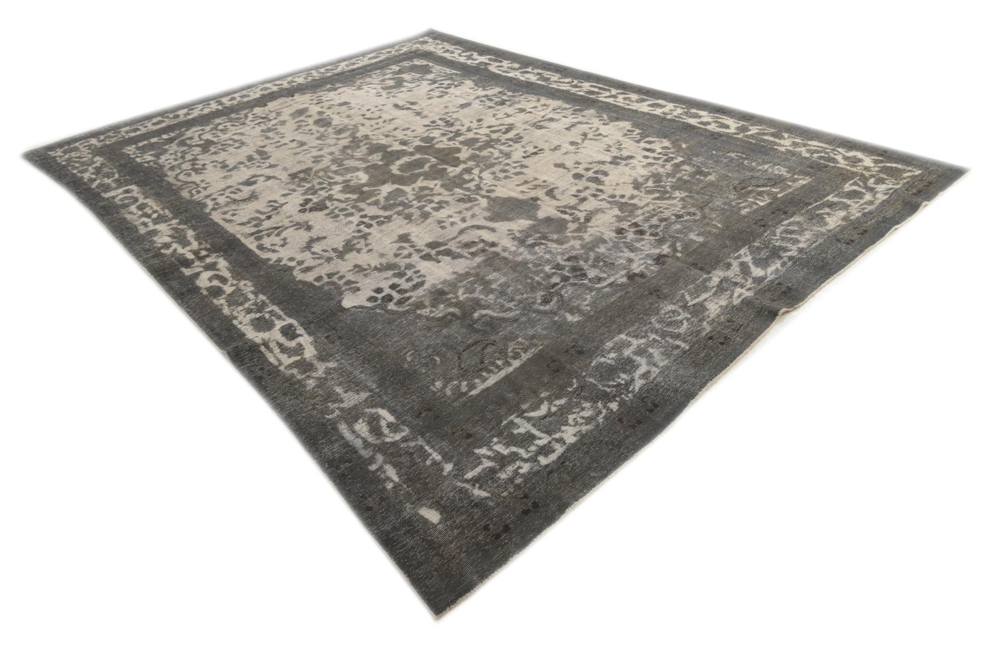 9' 3 x 12' Hand Knotted Ultra Vintage Persian Wool Rug