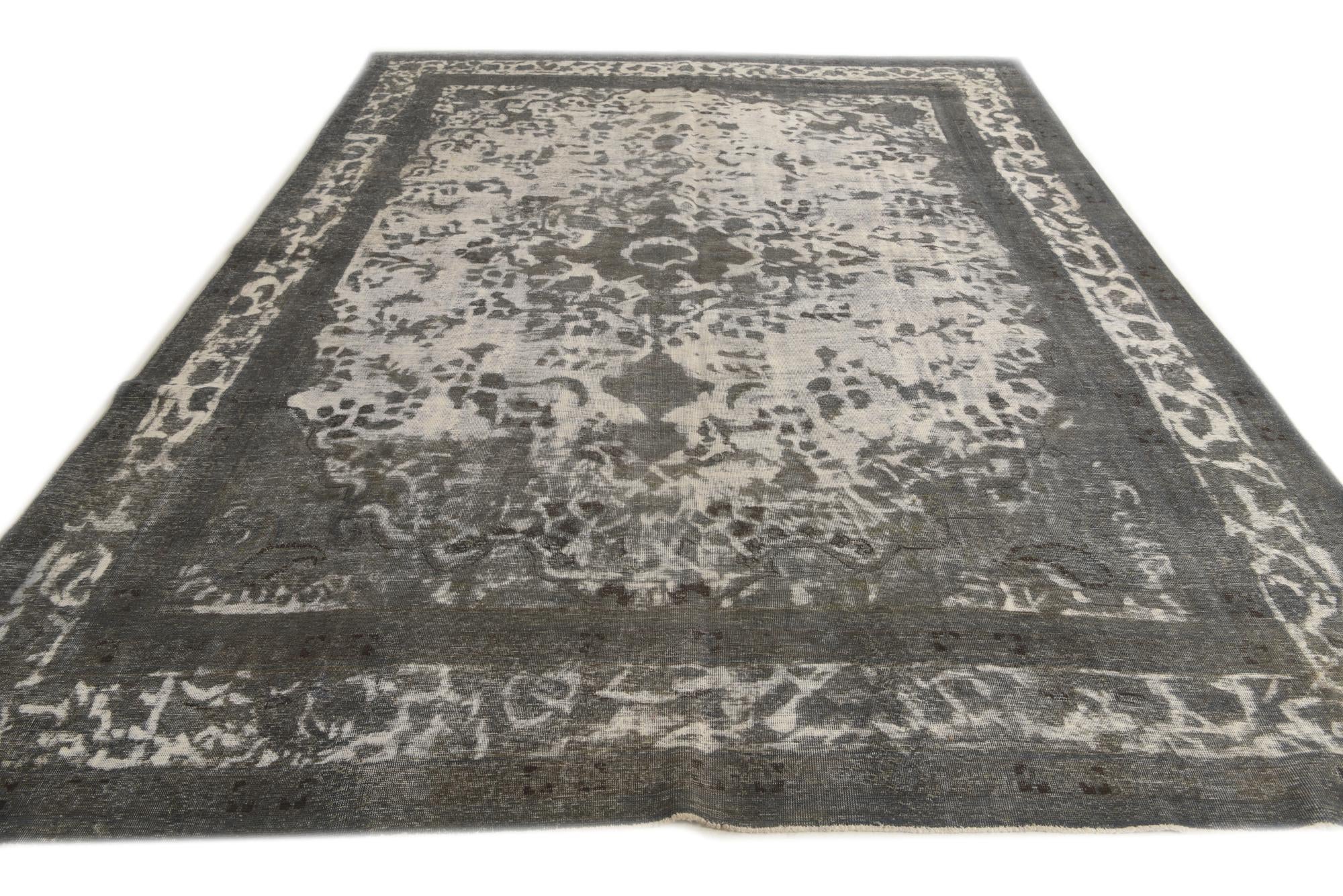 9' 3 x 12' Hand Knotted Ultra Vintage Persian Wool Rug