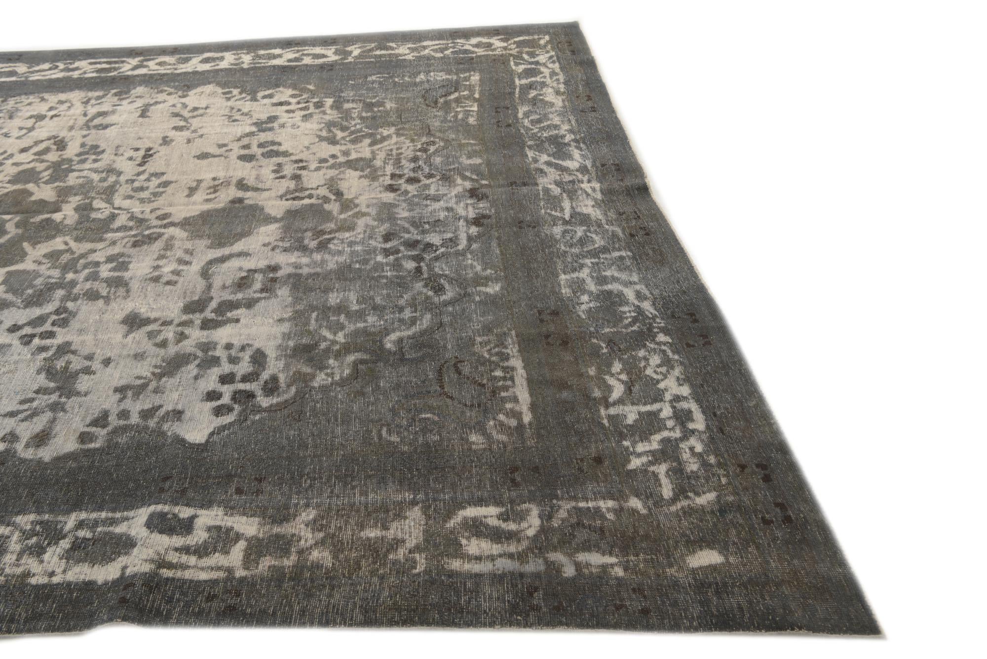 9' 3 x 12' Hand Knotted Ultra Vintage Persian Wool Rug