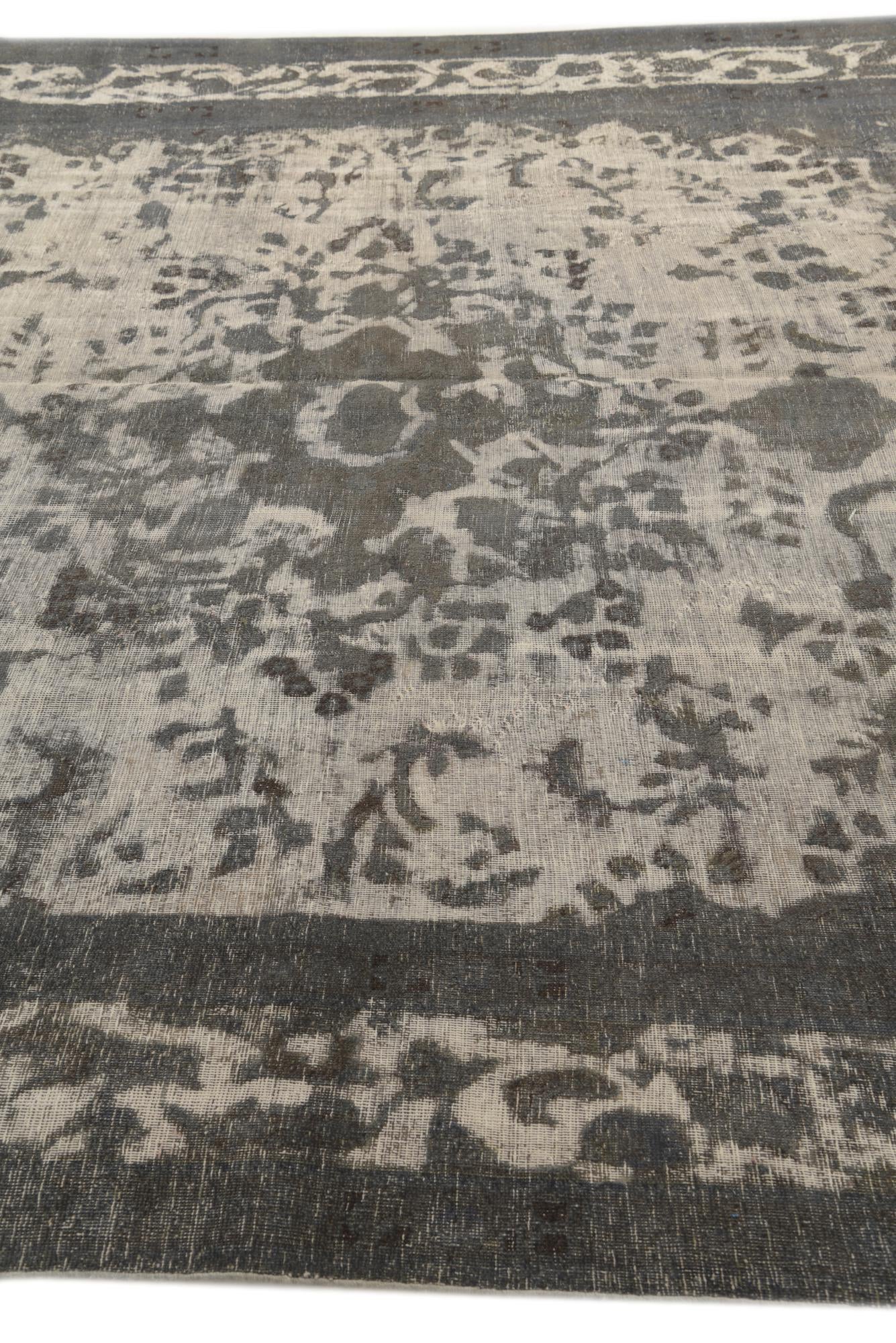9' 3 x 12' Hand Knotted Ultra Vintage Persian Wool Rug