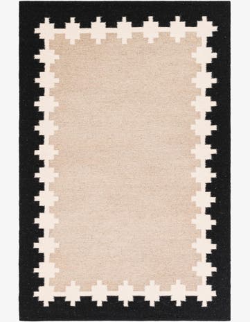 4' 1 x 6' 1 Hand Woven Kilim Wool Rug