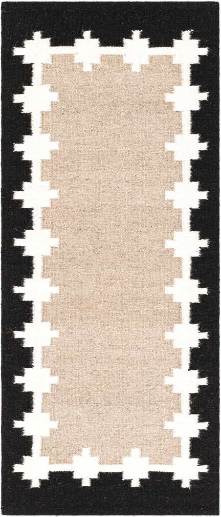 2' x 5' 1 Hand Woven Kilim Wool Runner Rug