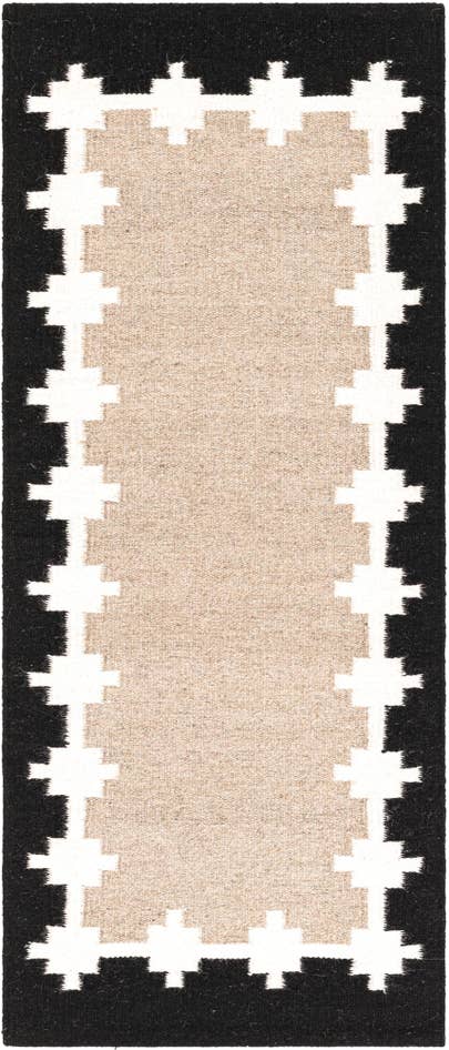 Detail image of 2' x 5' 1 Hand Woven Kilim Wool Runner Rug