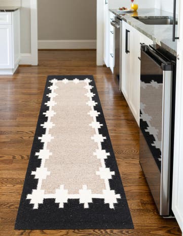 2' 7 x 10' Hand Woven Kilim Wool Runner Rug