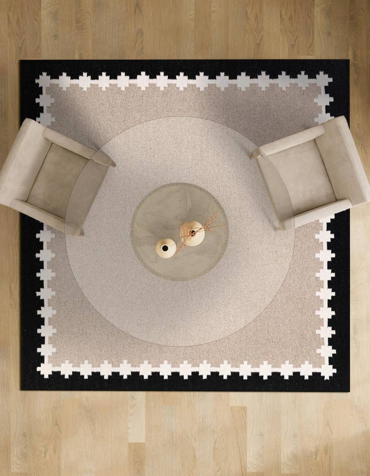 Detail image of 7' 10 x 7' 10  Hand Woven Kilim Wool Square Rug