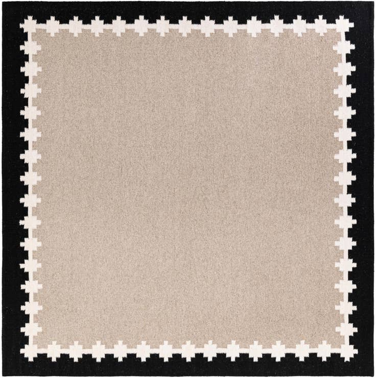 Detail image of 7' 10 x 7' 10 Hand Woven Kilim Wool Square Rug
