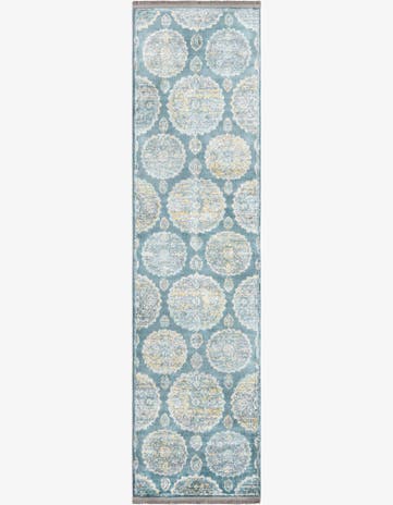 Gray and Blue Paragon Runner Rug