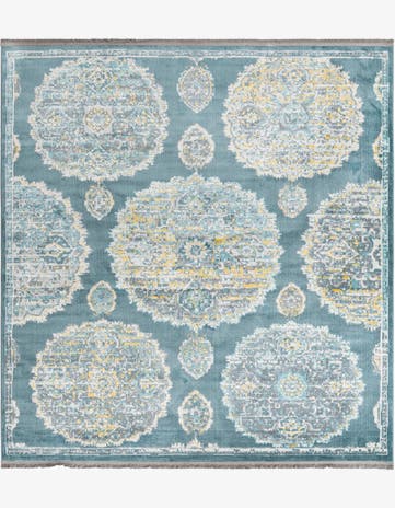 Gray and Blue Paragon Square Rug