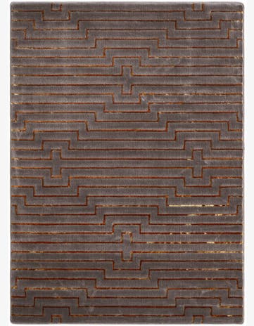Gray and Gold Vogue Geo Rug