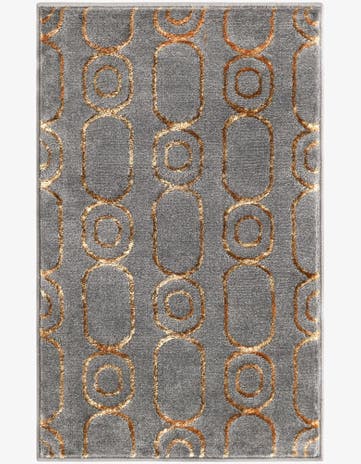 Gray and Gold Vogue Geo Rug