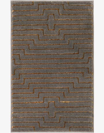 Gray and Gold Vogue Geo Rug