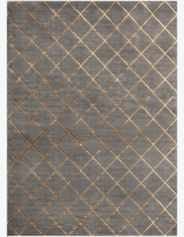 Gray and Gold Vogue Geo Rug