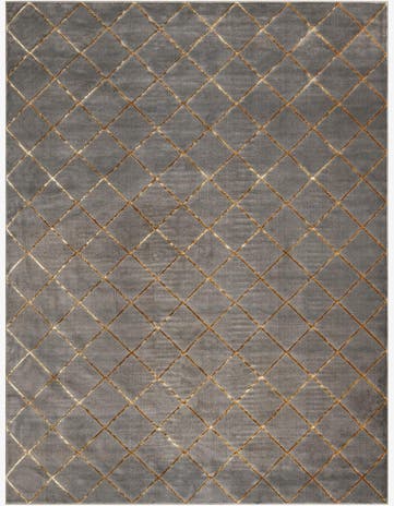 Gray and Gold Vogue Geo Rug