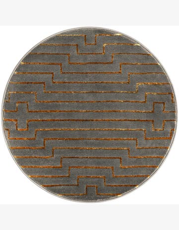 3' x 3' Vogue Geo Round Rug