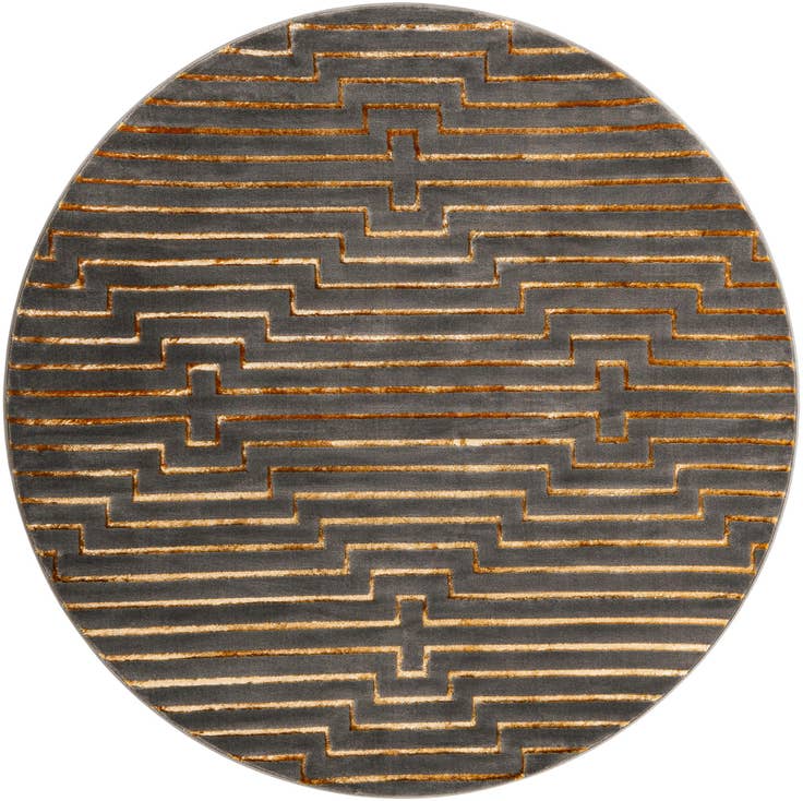 Detail image of 7' 10 x 7' 10 Vogue Geo Round Rug